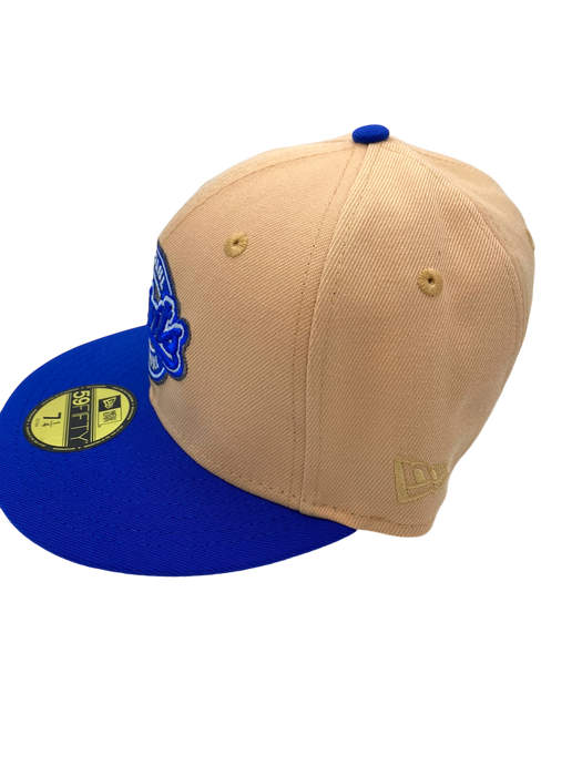 Adult St. Paul Saints New Era Tan/Blue Custom Side Patch 59FIFTY Fitted Hat - Men's