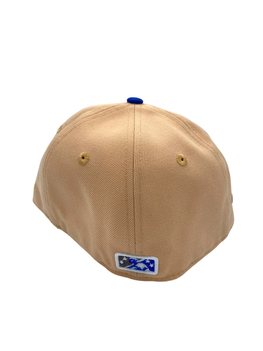 Adult St. Paul Saints New Era Tan/Blue Custom Side Patch 59FIFTY Fitted Hat - Men's