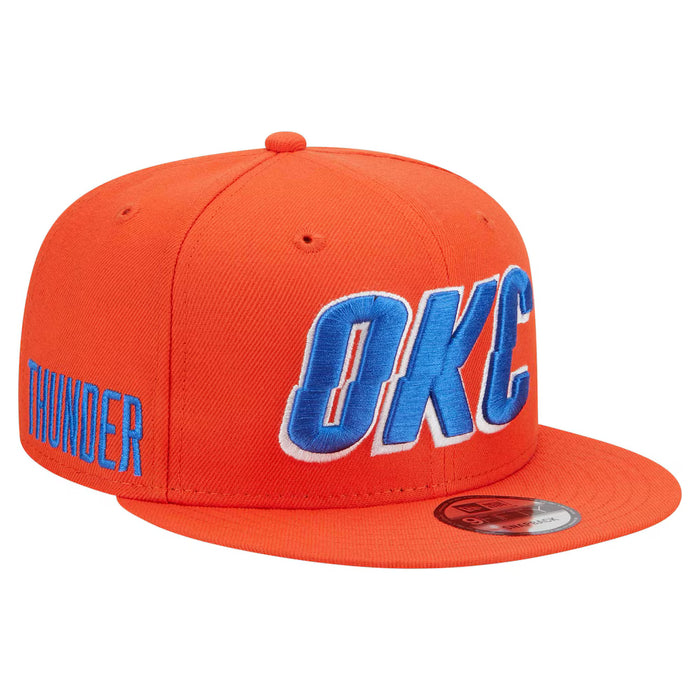 Adult Oklahoma City Thunder New Era Orange NBA Statement 9FIFTY Snapback Hat - Men's