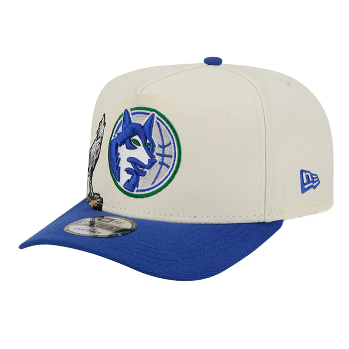 Adult Minnesota Timberwolves New Era Chrome Mascot Illustrated A-Frame 9FIFTY Adjustable Snapback Hat - Men's