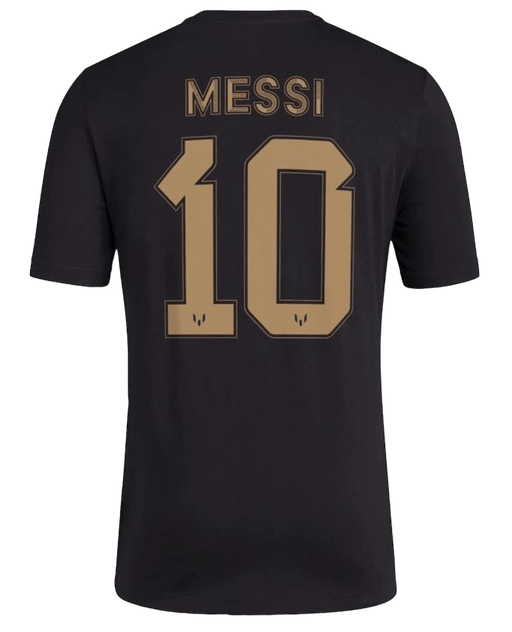 adidas Shirts Men's Lionel Messi Inter Miami FC adidas Black Ballon d'Or Name & Number T-Shirt
