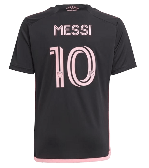 adidas Youth Jersey Youth Inter Miami CF Lionel Messi adidas Black 2023 Replica Away Jersey
