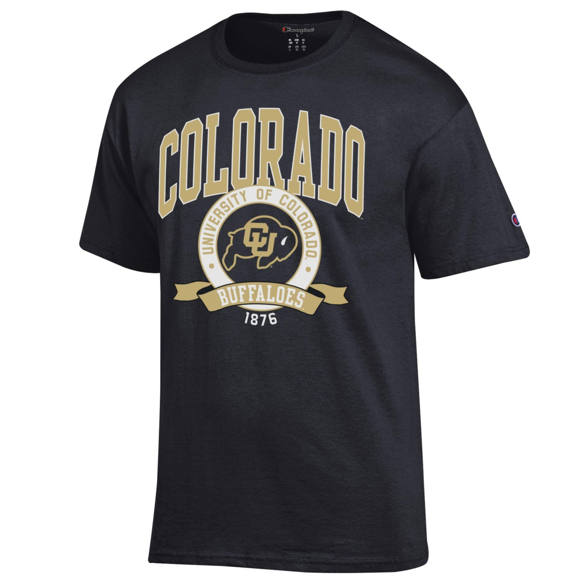 Adult Colorado Buffalos Champion Black Power Blend T-Shirt Men's