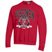 Adult Wisconsin Badgers Champion Red Power Blend Crewneck Sweatshirt - Men's