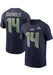Sam Darnold Seattle Seahawks Nike Super Bowl LX Patch Name & Number T-Shirt - College Navy - Men's