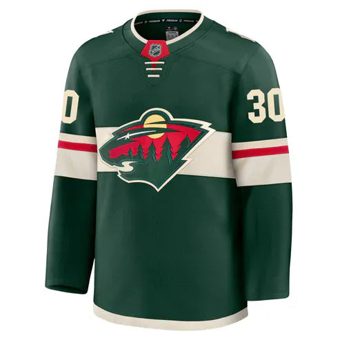 Fanatics Adult Jersey Adult Jesper Wallstedt Minnesota Wild Fanatics Green Premium Official NHL Home Authentic Player Jersey - Men's