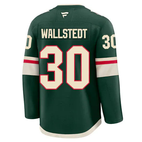 Fanatics Adult Jersey Adult Jesper Wallstedt Minnesota Wild Fanatics Green Premium Official NHL Home Authentic Player Jersey - Men's