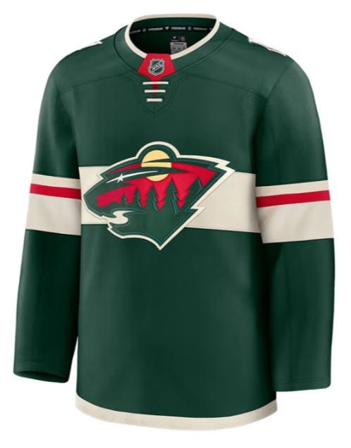 Fanatics Adult Jersey Adult Minnesota Wild Fanatics Premium Green Authentic Blank Home Jersey - Men's