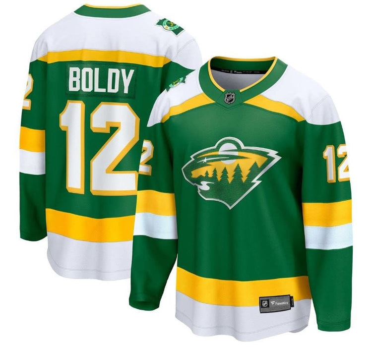 Fanatics Adult Jersey Matt Boldy Minnesota Wild Fanatics 2023 Alternate Green Breakaway Player Jersey - Men's