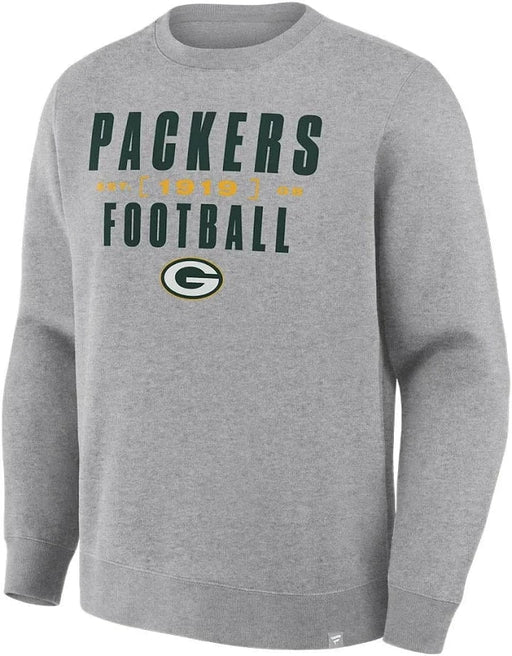 Fanatics Apparel NFL Fanatics Green Bay Packers Gray Powerful Throw Legacy Pullover Sweatshirt - Men's