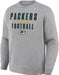 Fanatics Apparel NFL Fanatics Green Bay Packers Gray Powerful Throw Legacy Pullover Sweatshirt - Men's