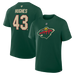 Fanatics Apparel NHL Fanatics Quinn Hughes Green Minnesota Wild Authentic Player Name & Number T-Shirt - Men's