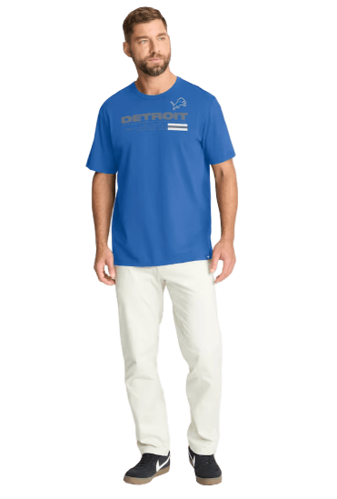 Adult Detroit Lions Fanatics Blue Chop Block Legacy T-Shirt - Men's