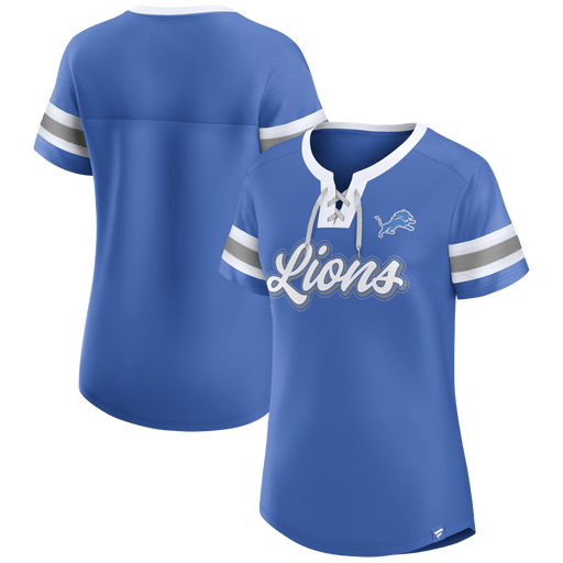 Fanatics Shirts Adult Detroit Lions Fanatics Blue Icon Bling Athena T-Shirt - Women's