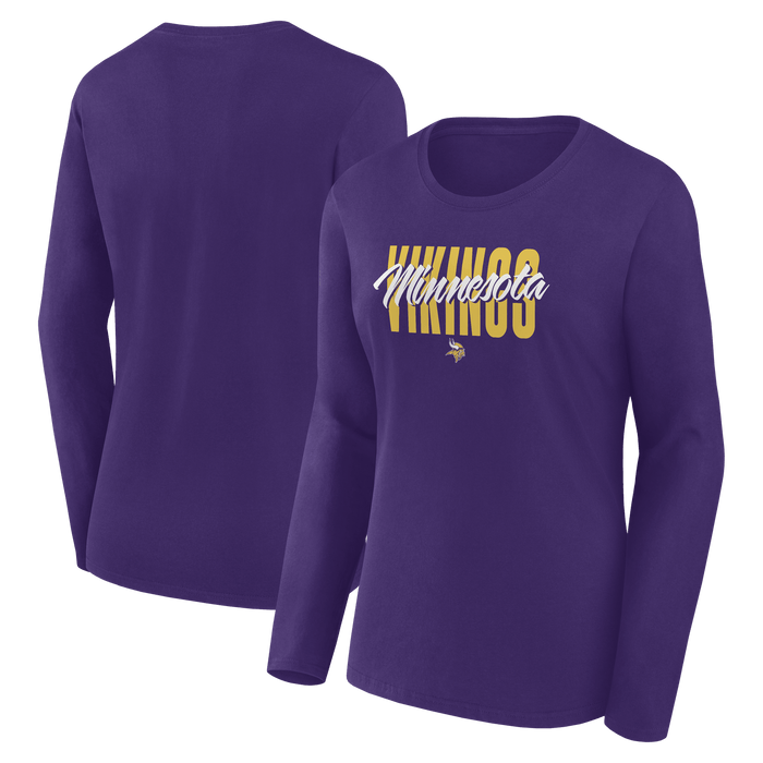 Fanatics Shirts Adult Minnesota Vikings Fanatics Purple Cotton Grip Long Sleeve T-Shirt - Women's