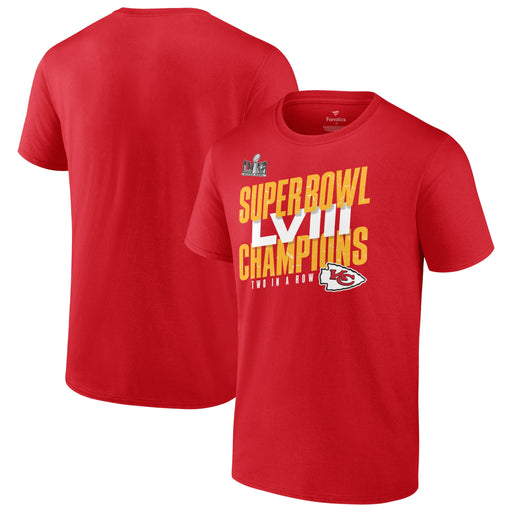 Kansas City Chiefs Fanatics Red Super Bowl 58 Champions T Shirt - Men's