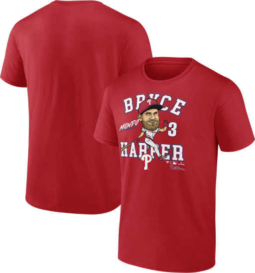 Men's Bryce Harper Philadelphia Phillies Fanatics Branded Red MLB Caricature T-Shirt