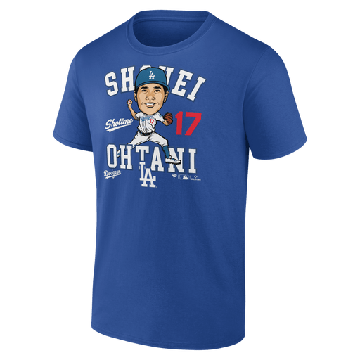 Men's Shohei Ohtani Los Angeles Dodgers Fanatics Branded Blue MLB Caricature T-Shirt