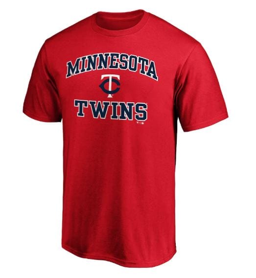 Minnesota Twins Fanatics Red Heart & Soul T Shirt - Men's