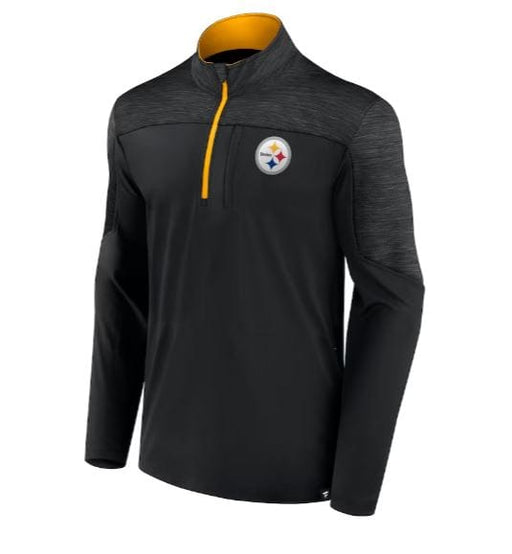 Fanatics Shirts Pittsburgh Steelers Fanatics Black Defender Streaky Poly Quarter-Zip - Men's