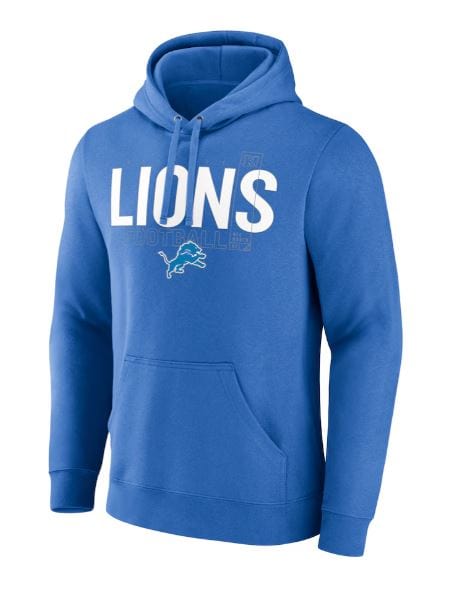 Fanatics Sweatshirts Adult Detroit Lions Fanatics Blue Outline Pylon Hooded Sweatshirt - Men's