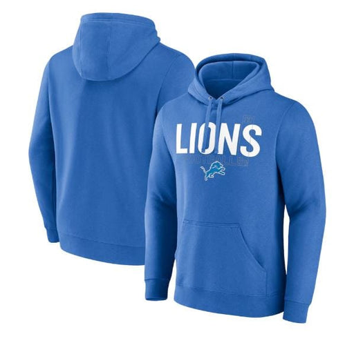 Fanatics Sweatshirts Adult Detroit Lions Fanatics Blue Outline Pylon Hooded Sweatshirt - Men's