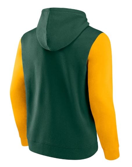 Fanatics Sweatshirts Adult Green Bay Packers Fanatics Green/Gold Outline Cotton Fleece Hooded Sweatshirt - Men's