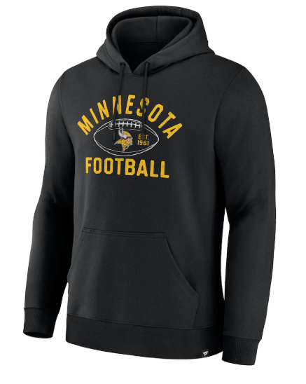 Fanatics Sweatshirts Adult Minnesota Vikings Fanatics Black Fumblerooski Hooded Sweatshirt - Men's