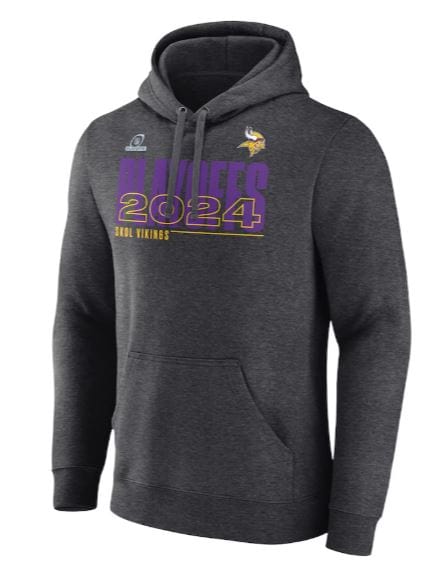 Fanatics Sweatshirts Adult Minnesota Vikings Fanatics Gray 2024 NFL Playoffs Hooded Sweatshirt - Men's