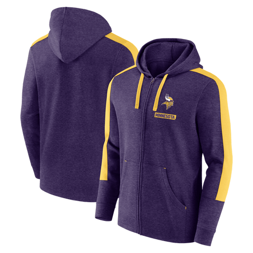 Fanatics Sweatshirts Adult Minnesota Vikings Fanatics Purple Gains Fleece Full Zip Sweatshirt - Men's