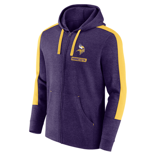 Fanatics Sweatshirts Adult Minnesota Vikings Fanatics Purple Gains Fleece Full Zip Sweatshirt - Men's