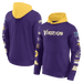 Fanatics Sweatshirts Adult Minnesota Vikings Fanatics Purple Patched Out Hooded Sweatshirt - Men's