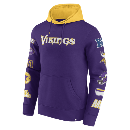 Fanatics Sweatshirts Adult Minnesota Vikings Fanatics Purple Patched Out Hooded Sweatshirt - Men's