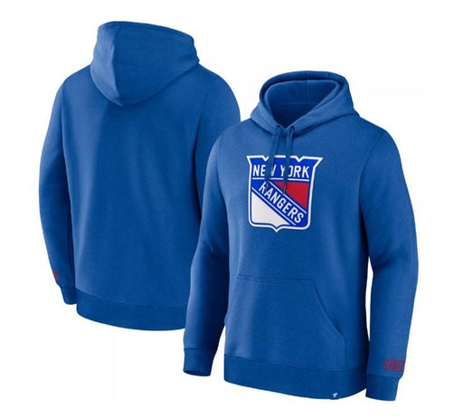 Fanatics Sweatshirts Adult New York Rangers Fanatics Blue Pullover Hooded Sweatshirt - Men's