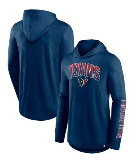 Fanatics Sweatshirts Houston Texans Fanatics Branded Navy Iconic Slub Pullover Hooded Sweatshirt - Men's