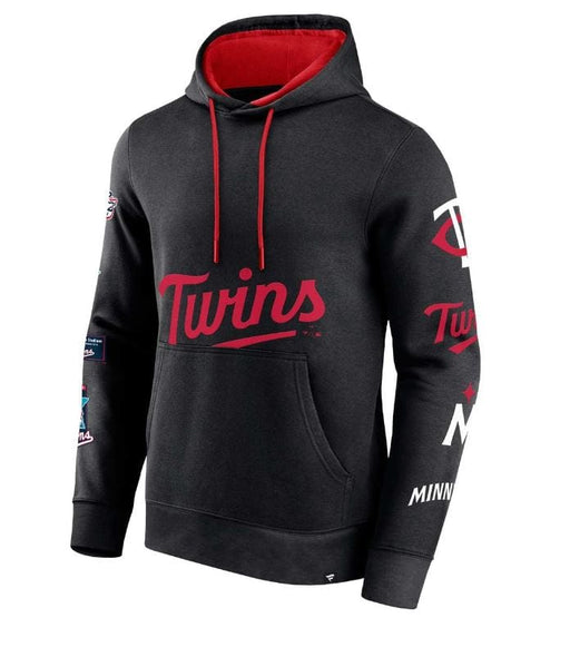 Minnesota Twins Fanatics Black Wild Winner Hooded Sweatshirt - Men's
