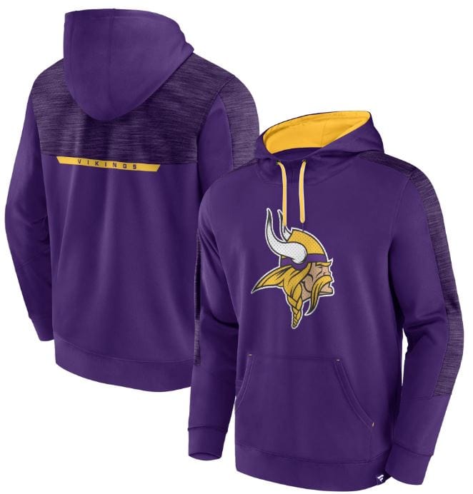 Minnesota Vikings Fanatics Branded Purple Defender Streaky Hooded Sweatshirt - Men's