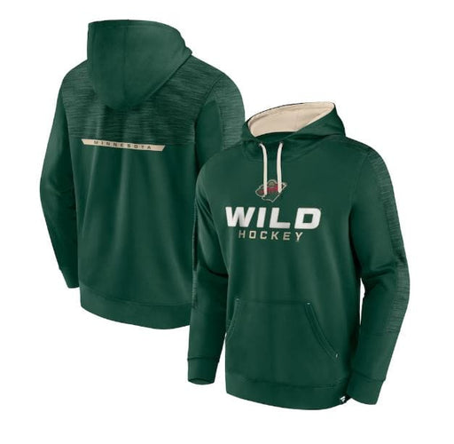 Fanatics Sweatshirts Minnesota Wild Fanatics Branded Green Defender Polyester Hooded Sweatshirt - Men's