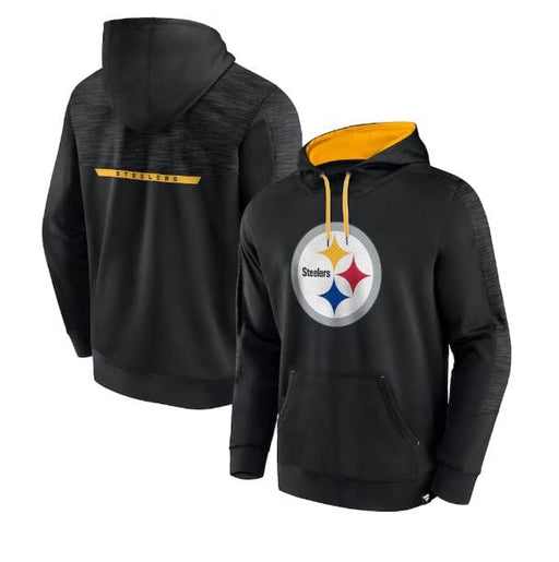 Fanatics Sweatshirts Pittsburgh Steelers Fanatics Branded Black Defender Streaky Hooded Sweatshirt - Men's