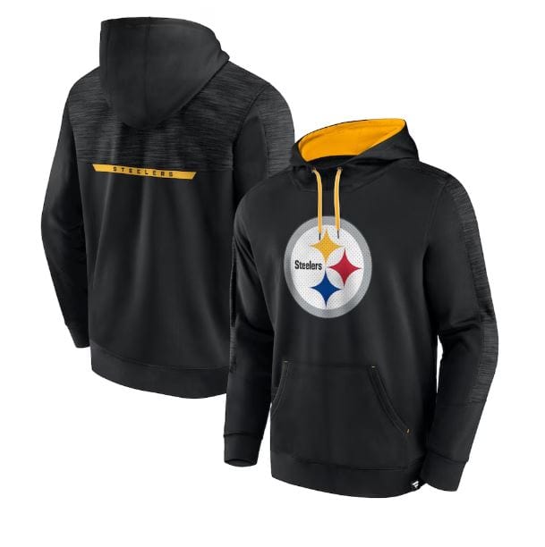Pittsburgh Steelers Fanatics Branded Black Defender Streaky Hooded Sweatshirt - Men's