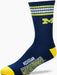 For Bare Feet Apparel NCAA LARGE 4 STRIPE DEUCE SOCK - MICHIGAN