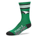 For Bare Feet Apparel NCAA LARGE 4 STRIPE DEUCE SOCK - North Dakota Fighting Hawks