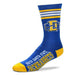 For Bare Feet Apparel NCAA LARGE 4 STRIPE DEUCE SOCK - SDSU Jackrabbits