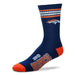 For Bare Feet Apparel NFL LARGE 4 STRIPE DEUCE SOCK - Denver Broncos