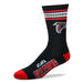 For Bare Feet Apparel NFL LARGE 4 STRIPE DEUCE SOCK - FALCONS