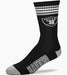 For Bare Feet Apparel NFL LARGE 4 STRIPE DEUCE SOCK - Las Vegas Raiders