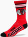 For Bare Feet Apparel NHL LARGE 4 STRIPE DEUCE SOCK - Chicago Blackhawks