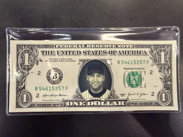 Fusion Media Novelty MLB FAMOUS FACES DOLLAR BILLS - JETER