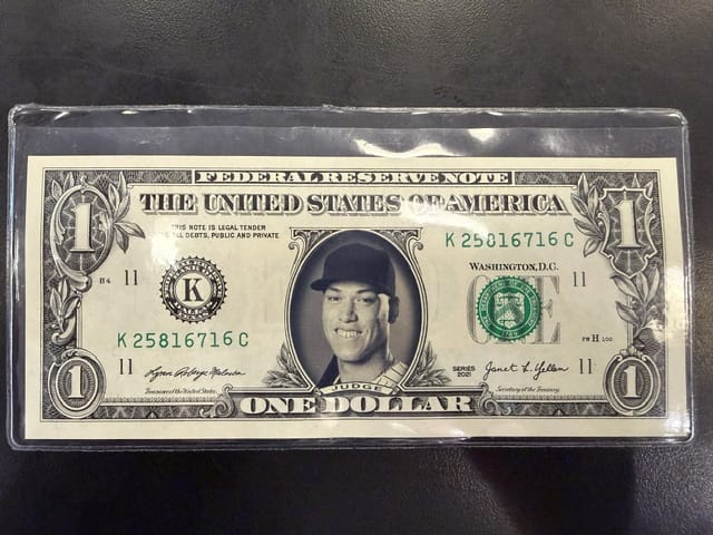 Fusion Media Novelty MLB FAMOUS FACES DOLLAR BILLS - JUDGE