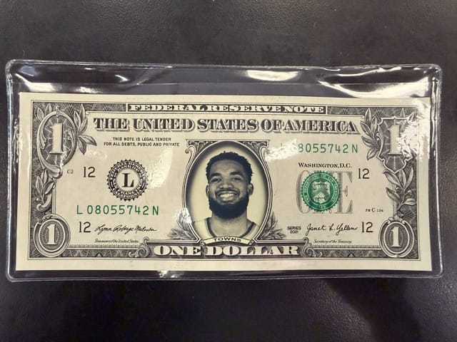 Fusion Media Novelty NBA FAMOUS FACES DOLLAR BILLS - KARL ANTHONY TOWNS